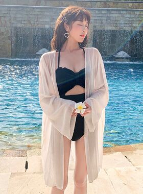 海边防晒衫可下水沙滩度假温泉薄外套百搭宽松泳衣外搭比基尼罩衫