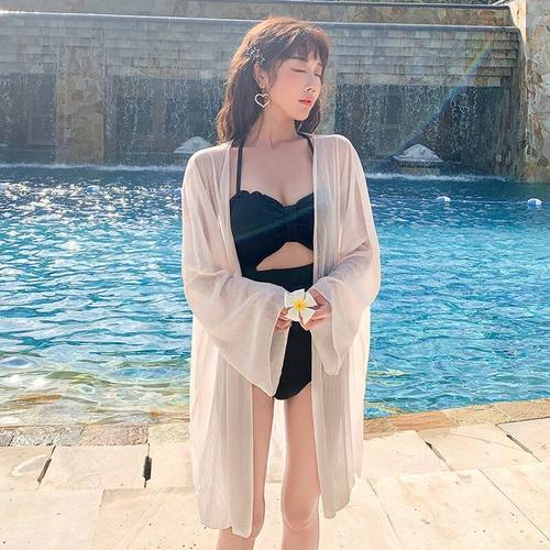 海边度假温泉泳衣外搭比基尼罩衫