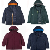 中小学生冲锋衣丝绒羽绒棉男女童脱卸外套冬季 多功能防寒服20X001