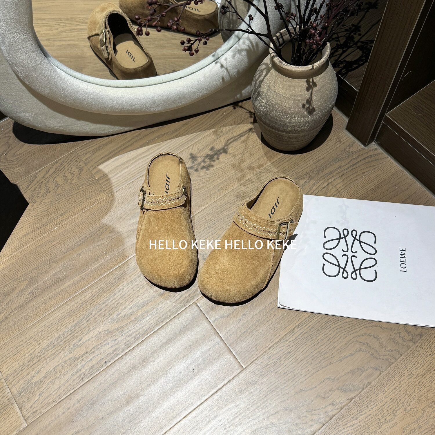 KEKE【新博肯】5cm 小个子定制秋季增高外穿勃肯鞋外穿半包拖