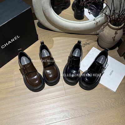 HELLO KEKE【贝蒂】7cm跟 小个子定制漆皮英伦风小皮鞋厚底乐福鞋