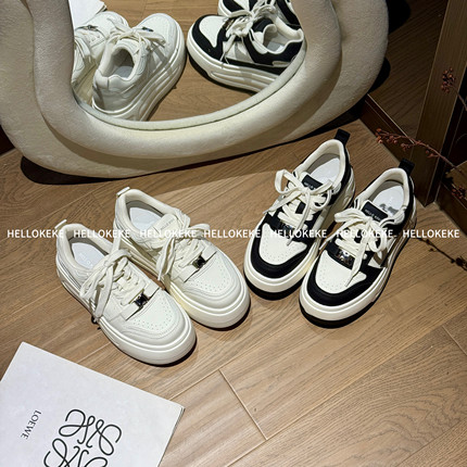 HELLO KEKE【果冻】7cm跟 小个子定制春季新款增高厚底小白鞋休闲
