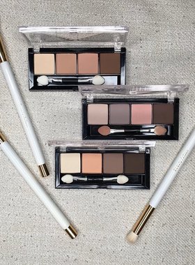 LuxVisage 眼影盘 温柔自然颜色 不飞粉 四种颜色眼影