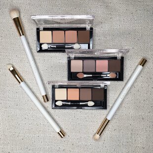 LuxVisage 眼影盘 温柔自然颜色 不飞粉 四种颜色眼影