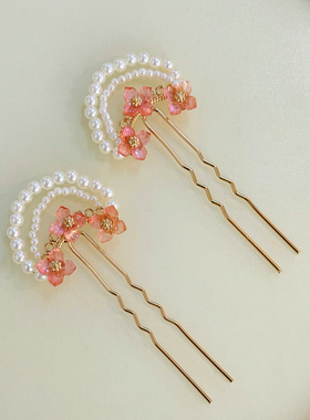 古风汉服清新小花发钗簪子新品