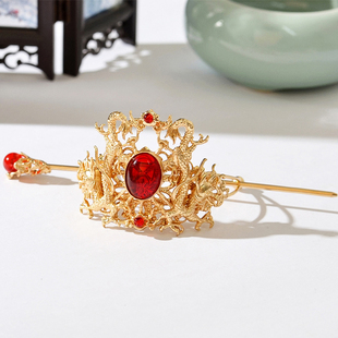 汉服古风发饰摄影表演头冠古装束发头饰男女通用束发冠发簪配饰品