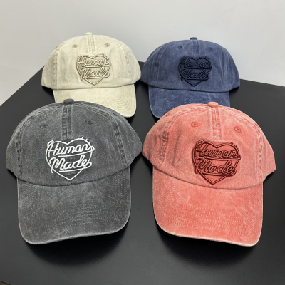 日系HumanMade爱心刺绣棒球帽