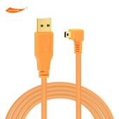 1dx 5d3 5d2 佳能EOS 6d联机拍摄线连接电脑USB转MINI T口弯头8米