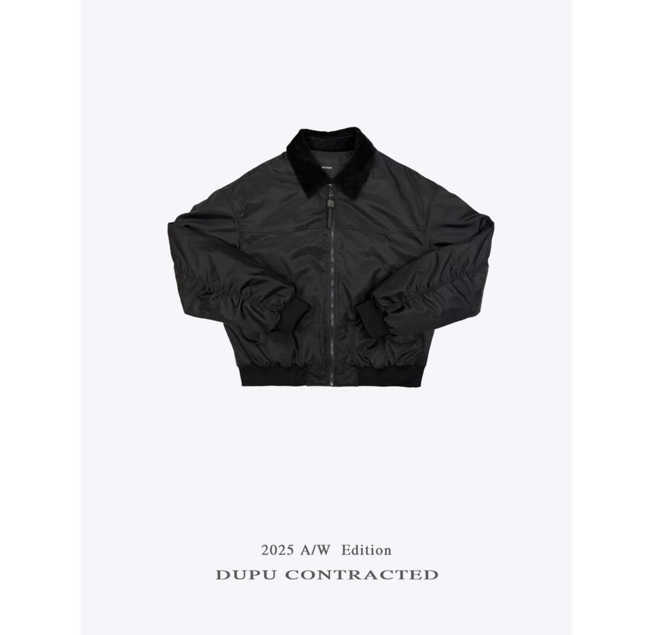DUPU CONTRACTED barnfit m*灯芯绒拼接短宽版型棉服外套