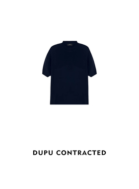 【DUPU】26SS/ 黑标奢品 山羊绒混纺修身针织衫短袖T