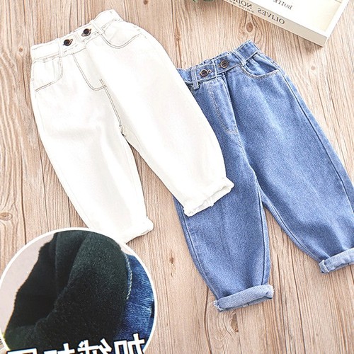 春秋季2022新款中小童韩版男女童休闲打底裤时尚长裤哈伦牛仔裤潮