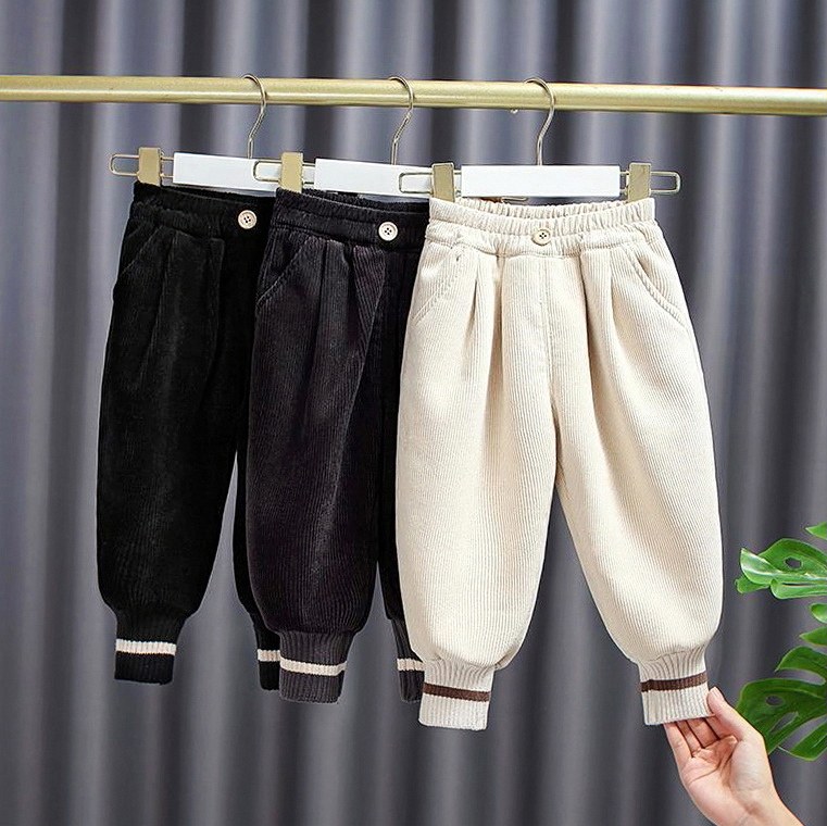 男女童加绒裤子宝宝条绒