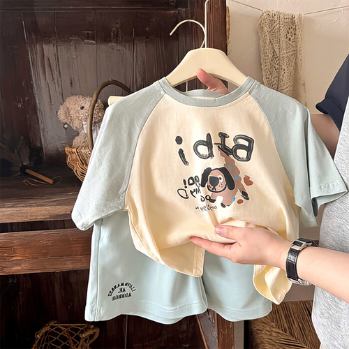 2024夏季宝宝插版款新款-841-745DJB款薄薄肩中小韩夏天套装童CZ