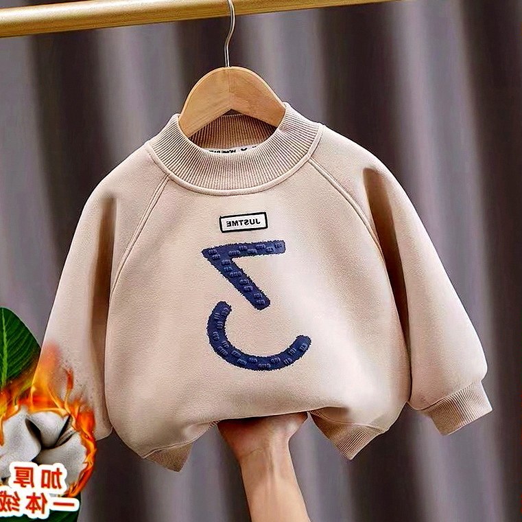 秋冬款冬季宝宝时尚亲子小童款韩版一加绒加厚体绒打底衫上衣潮