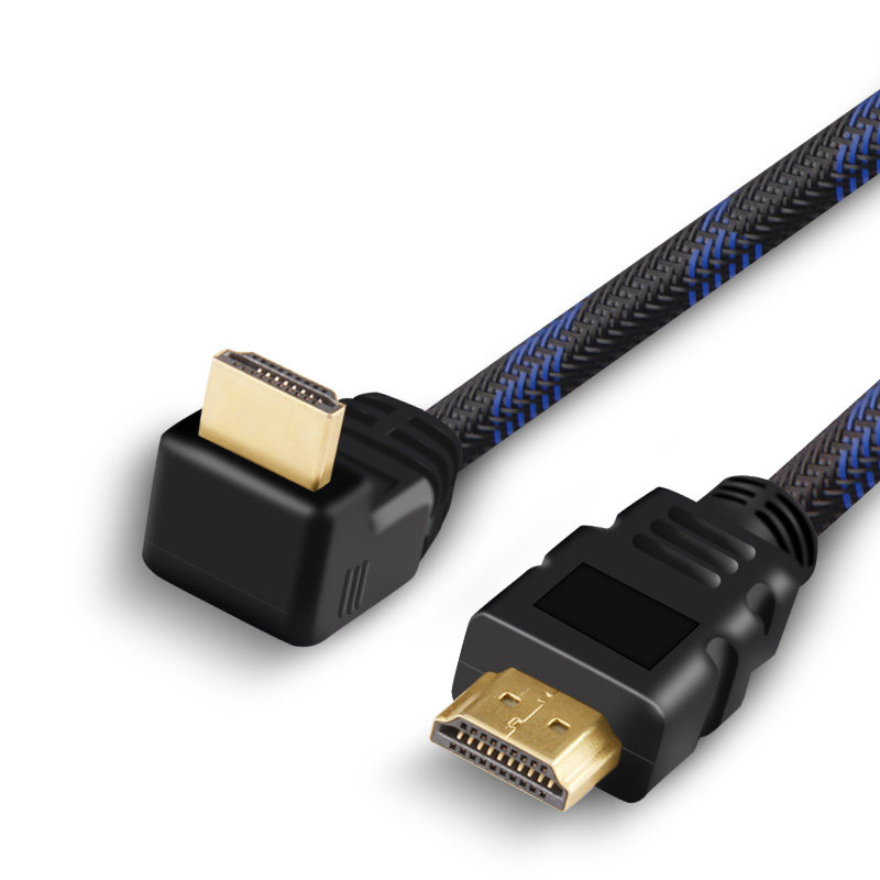 YK正品 高清HDMI连接线材90度直角弯头1.4版3D挂墙1.5米2米