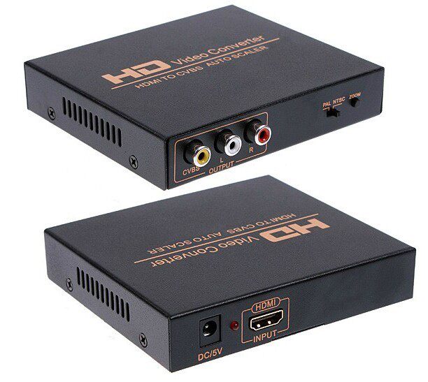 玩视HDV-10 HDMI转AV 高清视频转换器 HDMI转莲花头