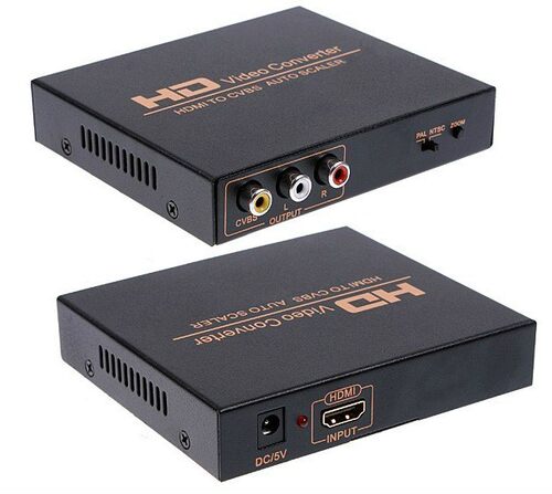 玩视HDV-10 HDMI转AV 高清视频转换器 HDMI转莲花头