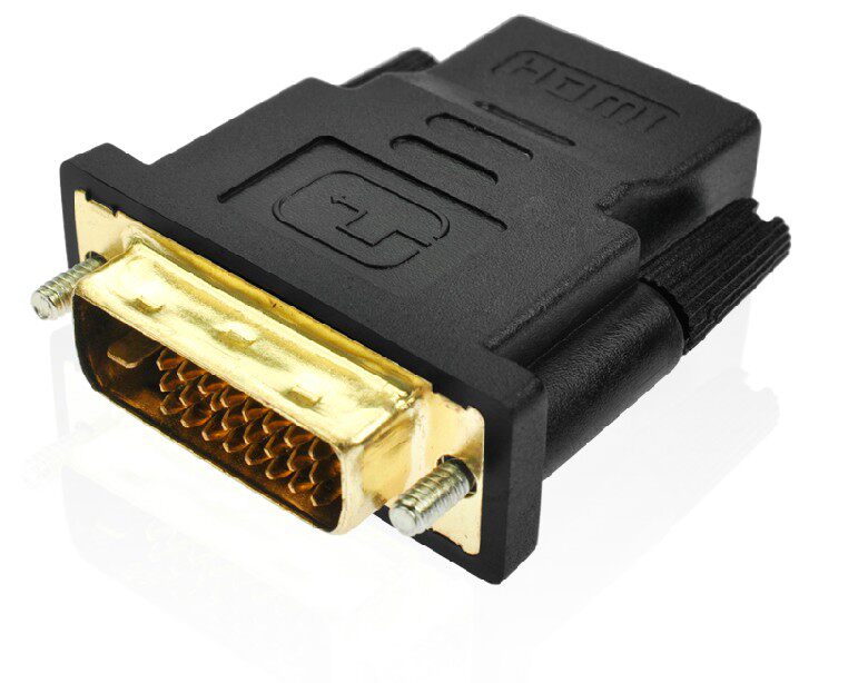 DVI转HDMI转接头电脑dvi公24+1转hdmi母1080P高清线转换头