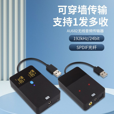 美誉AU682无线音频传输器 可传墙传输 192KHz/24bit  支持1发