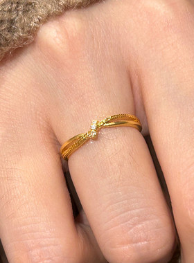 新中中古法交叉绳结戒指