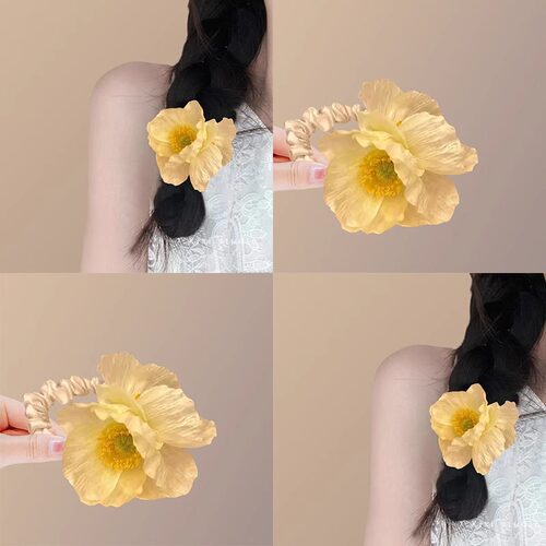 干枯玫瑰黄色花朵发圈