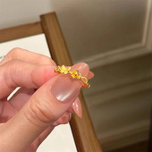 设计感复古蝴蝶花蕊戒指时尚 轻奢高级感小众精致洋气开口食指戒女