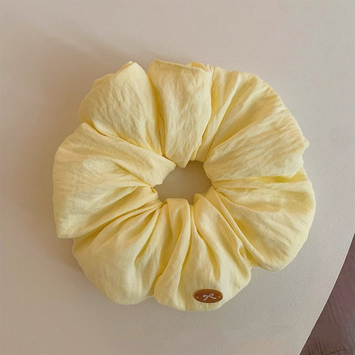 韩系泡芙奶黄色大肠发圈