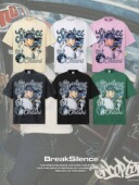 直喷印花水洗做旧短袖 大谷翔平 棒球数码 T恤男女宽松300g重磅纯棉