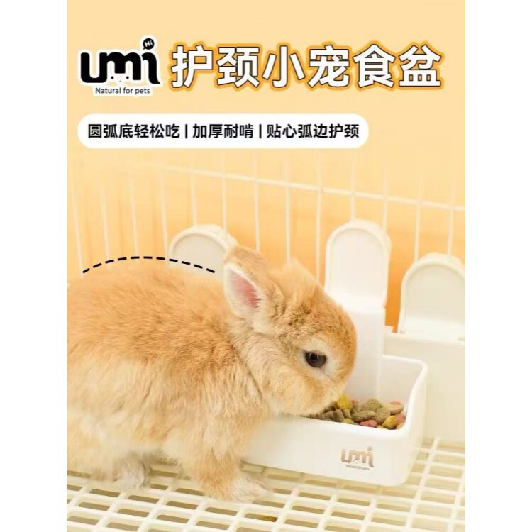 UMI兔子食盆悬挂式加厚防啃咬兔兔饭碗荷兰猪龙猫防打翻高颜值