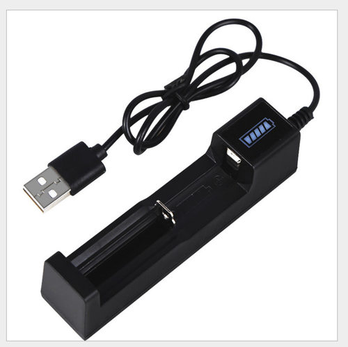 电池充电器单槽18650充电器usb3.7V单充16340 14500 26650 18500