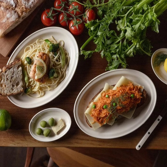 新品现货韩国momur weekend11森林磨砂白奶油田园古典陶瓷餐具