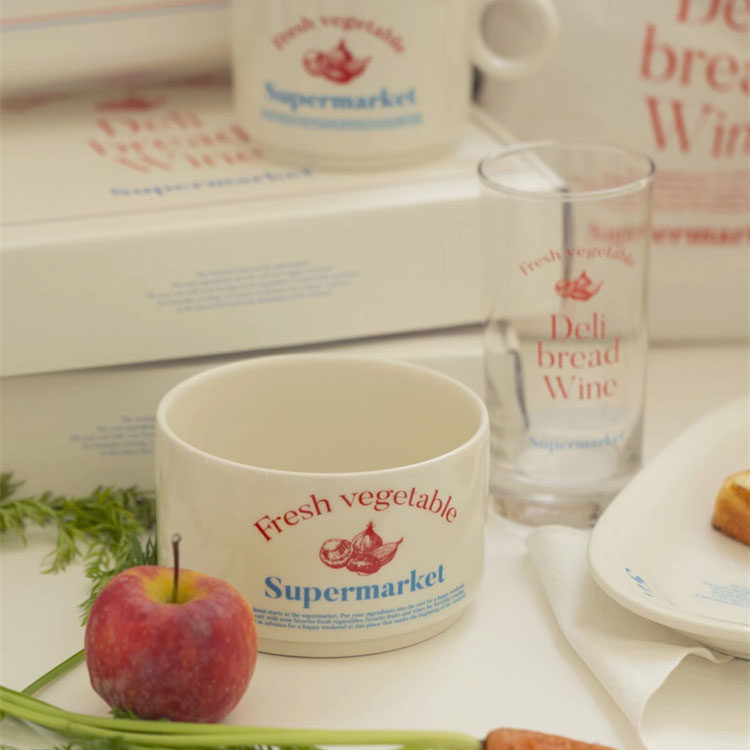 正品授权现货momur韩国代购陶瓷餐盘平盘玻璃杯马克杯汤碗早餐