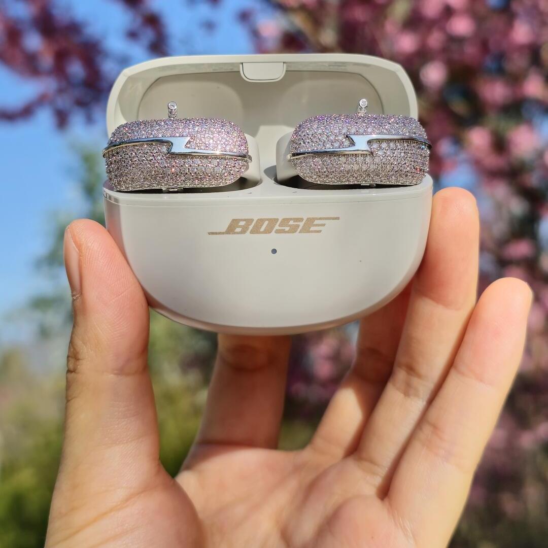 适用于bose耳机钻扣锆石闪电耳夹扣轻奢风高级感耳饰配饰百搭装饰