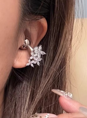 适用freeclie2耳夹式耳机夹扣繁花似锦爆闪时尚钻扣蓝牙装饰配饰