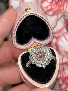 查理苏粉钻戒指浪漫甜美情侣指环女百搭热恋婚戒礼物闺蜜生日礼物