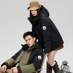 1404-2-D819—P308 高品质印花90绒羽绒服潮流时尚简约休闲百搭1图片