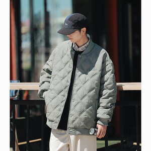 男女 加厚菱形格棉服 港风棉休闲 外套1404-1-MY9362-P85图片