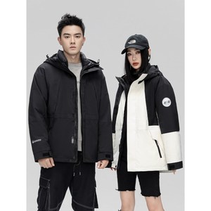 1404-2-D819—P308 高品质印花90绒羽绒服潮流时尚简约休闲百搭1图片
