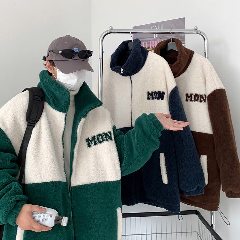 男女加厚羊羔毛棉服港风棉衣休闲外套1404-1-MY9369-P100,男装棉衣,星座1404-3