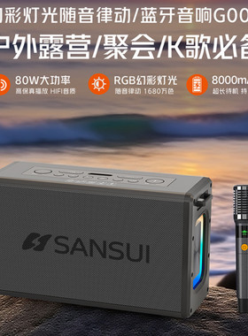 山水 G004户外K歌便携式音响电吹管乐器蓝牙音箱广场舞大音量新款