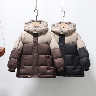儿童加厚保暖连帽羽绒外套 新款 90白鸭绒韩国童装 男童羽绒服25冬季