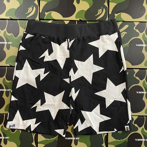 BAPE流星黑白短裤短裤