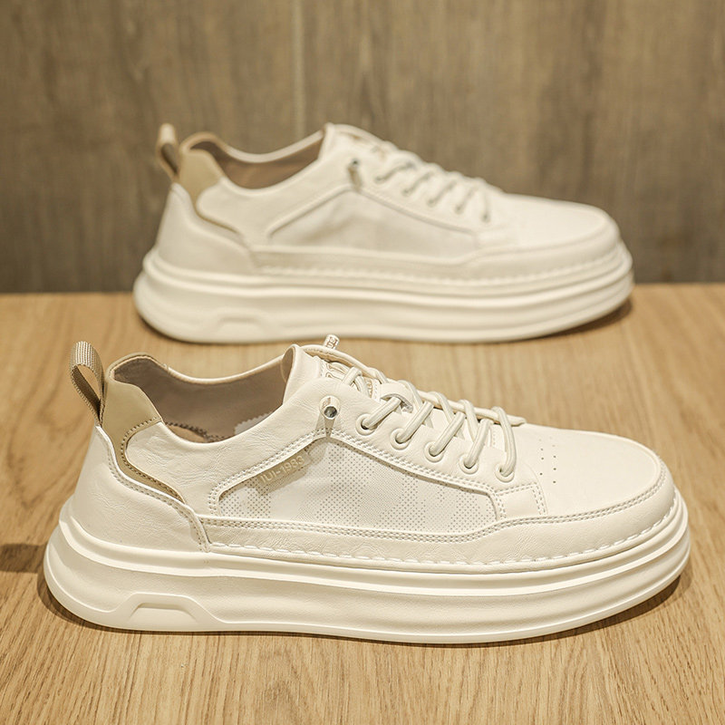 夏季男鞋透气薄款免系鞋带休闲板鞋冰丝小白鞋男款高级感懒人布鞋