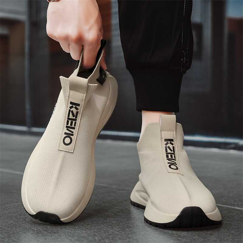 男鞋夏季2025新款一脚蹬飞织网面