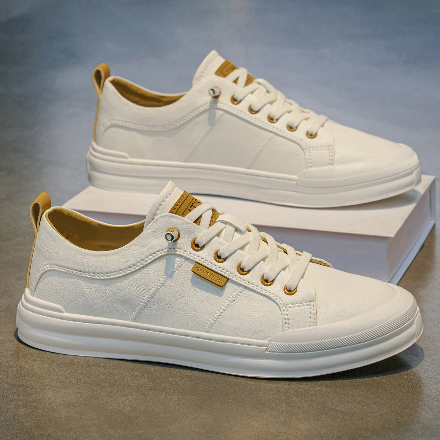 西装小白鞋潮流休闲板鞋网红男鞋春季低帮英伦2026新款巨好看鞋子,流行男鞋,休闲板鞋,淘宝优惠券,粉丝福利购,淘宝优惠卷