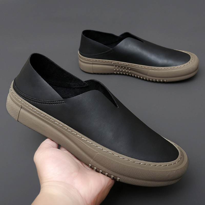 夏季英伦风百搭豆豆潮鞋开车软底