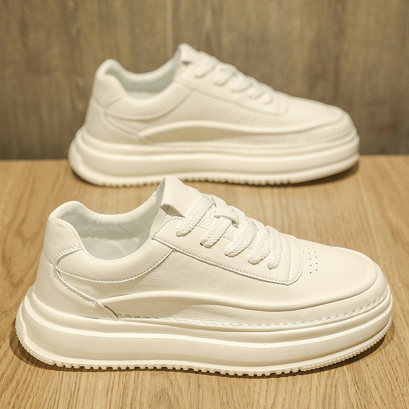 男鞋2026新款高级感增高小白鞋男款韩版厚底休闲鞋子百搭板鞋软面
