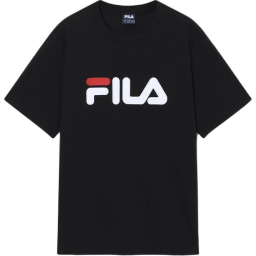 FILA斐乐 品牌Logo圆领套头短袖T恤 男女同款FS262RS01X018-BLK