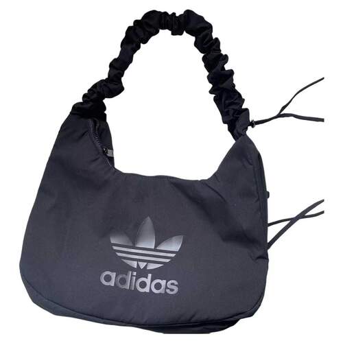 adidas 三叶草帆布 帆布包云朵包手提单肩包 女款 黑色JP0145