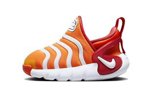 婴童 Nike Dynamo GO 防滑耐磨 低帮运动休闲鞋 橙白色FD4634-811